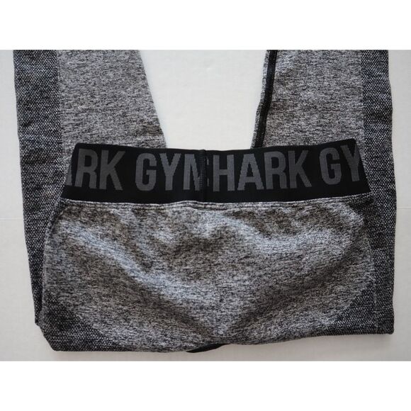 GymShark GLLG4268-AW20 Women Sz XS Black Marl/Charcoal Flex Low Rise 7/8 Legging - Picture 4 of 9